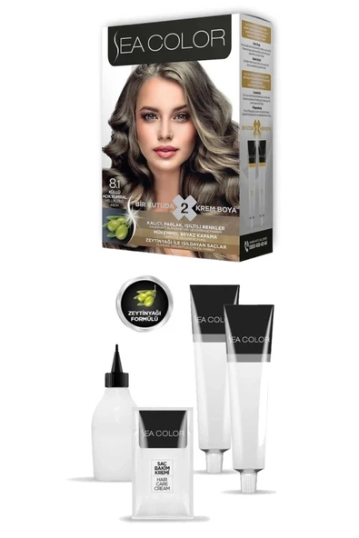 Sea Color 8/1 Saç Boyası Küllü Açık Kumral 100 ml x 2 Kutu - Resim 2