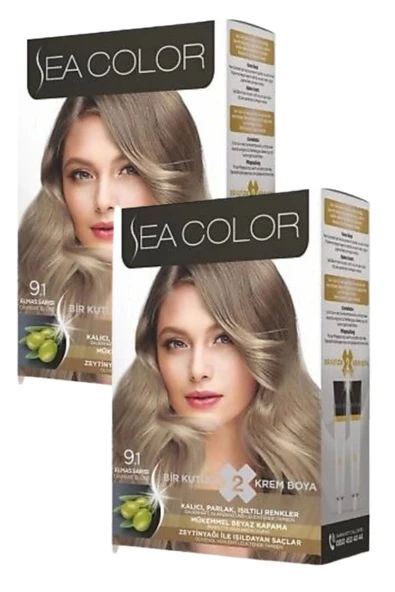 Sea Color 9/1 Saç Boyası Elmas Sarısı 100 ml x 2 Kutu