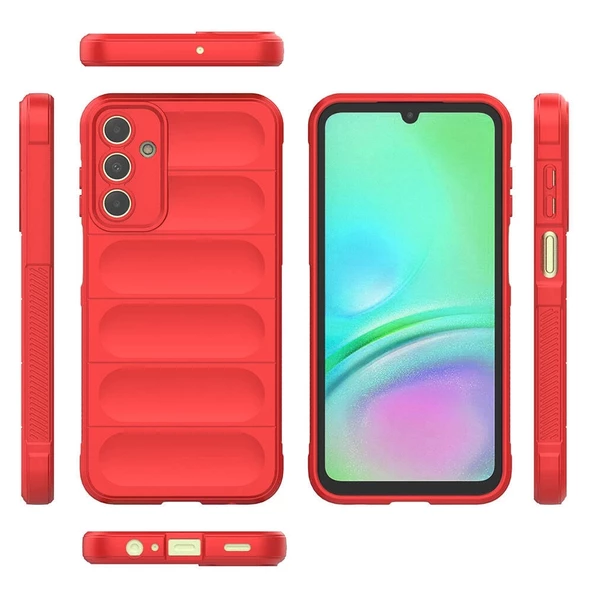 Galaxy A15 Uyumlu Kılıf Esnek TPU Oyuklu Arka Yüzey Tasarımlı Etnik Silikon Kapak - 2