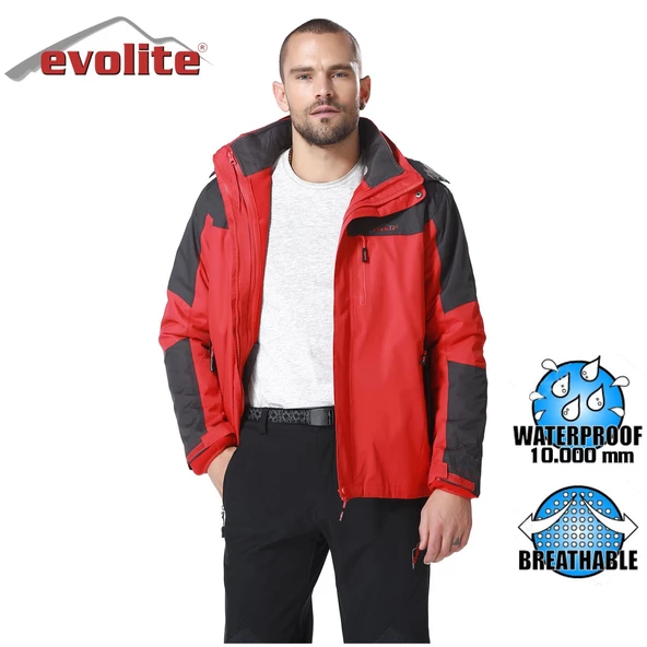 Evolite Diva Bay 3in1 Gri/Kırmızı Mont - 5