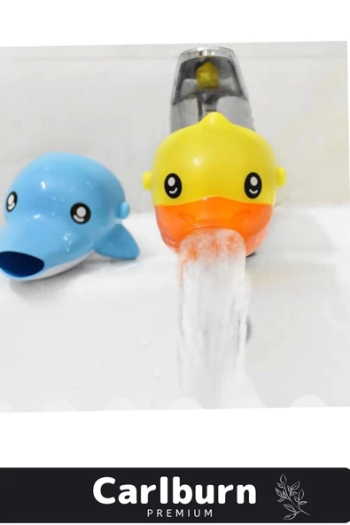 Özel Üretim Dayanıklı PRatik Kolay Montaj Çocuk İlgi Çekici Eğlenceli Sevimli Ördek Musluk Başlığı - 4