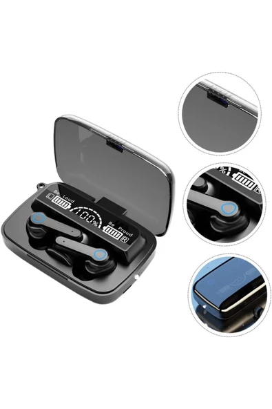 Dijital Göstergeli Powerbanklı M19 Gaming HD Hi-Fi Ses Dokunmatik 5.3 Mikrofonlu Kablosuz Kulaklık - 4