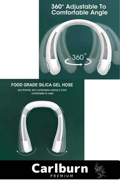 Özel Üretim Taşınabilir Şarjlı Güçlü Yüksek Kaliteli Sessiz Hava Soğutucu Üflemeli Boyun Vantilatör - Resim 5