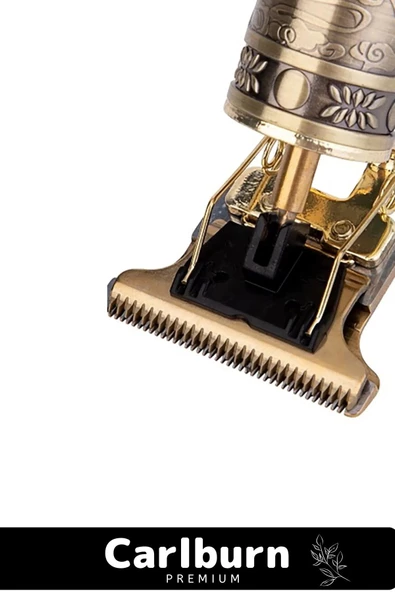 Premium Çelik Kasa Profesyonel Şarjlı Saç Sakal Ense Çizim Lazer Öncesi Tüm Vücut Tıraş Makinesi - 7