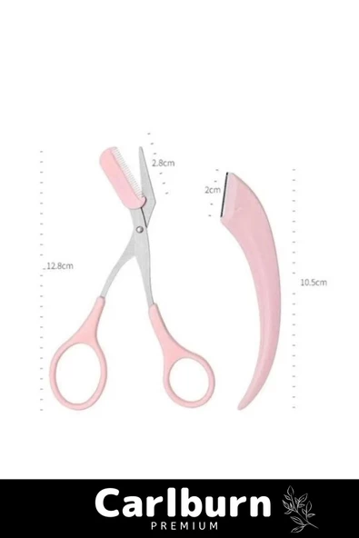 Özel Üretim Kompakt Tasarım Pratik Taraklı İstenmeyen Tüy Taşınabilir Kaş Makası Usturası Seti - Resim 2