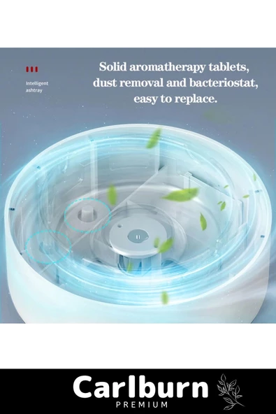 Özel Tasarım Şık Dekoratif Yıkanabilir Pilli Kötü Koku Engelleyen Dumanı İçine Çeken Kül Tablası - 6