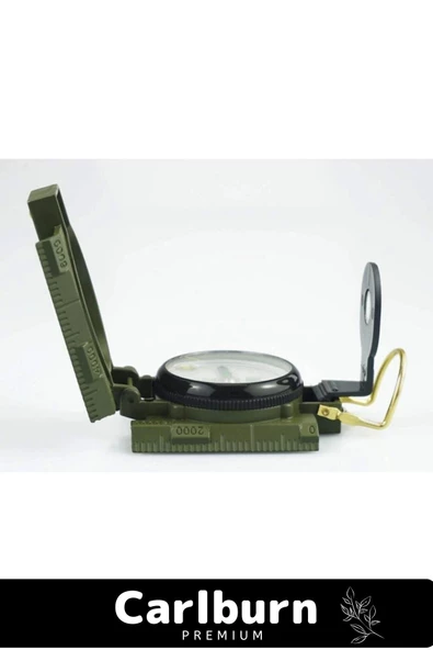 Özel Üretim Büyüteçli Döner Göstergeli Tel Kılavuzlu Metal Dayanıklı Kasa Askeri Profesyonel Pusula - 2