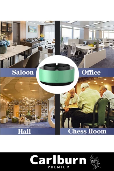 Özel Tasarım Şık Dekoratif Yıkanabilir Pilli Kötü Koku Engelleyen Dumanı İçine Çeken Kül Tablası - 4