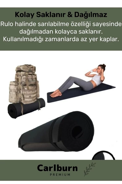 Özel Su Geçirmez 182x60cm Hafif Pratik Dayanıklı Isı Yalıtım 12mm Kalınlık Köpük Askeri Haki Mat - 4