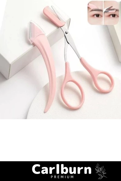 Özel Üretim Kompakt Tasarım Pratik Taraklı İstenmeyen Tüy Taşınabilir Kaş Makası Usturası Seti - Resim 5