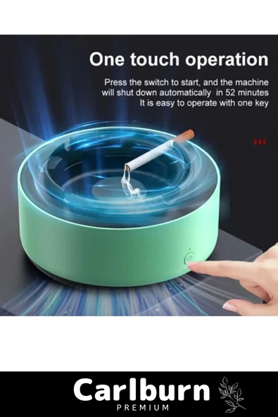 Özel Tasarım Şık Dekoratif Yıkanabilir Pilli Kötü Koku Engelleyen Dumanı İçine Çeken Kül Tablası - 7