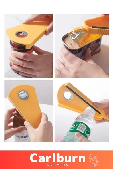 Premium Çok Fonksiyonlu Pratik V Şekilli Kavanoz Konserve Şişe Kapak Açacağı - 4