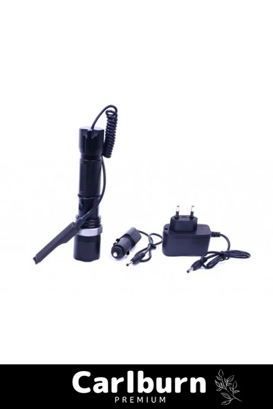 Özel Üretim 3 Modlu Beyaz Işıklı Alüminyum Tasarruflu Şarjlı Pilli Tüfek ve Bisiklet Feneri - 2