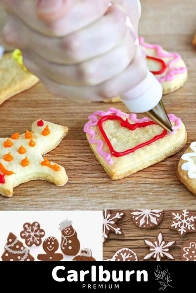 Premium Seri Paslanmaz Çelik Uçlu Pasta Kek Süsleme Torbası Krema Sıkma Seti 10 Parça - 4