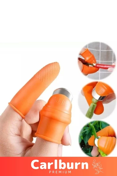 Özel Seri Pratik Baş Parmak Koruyucu Eldiven Meyve Kesme Sebze Ayıklayıcı Silikon Aparat Kadın Set - 4