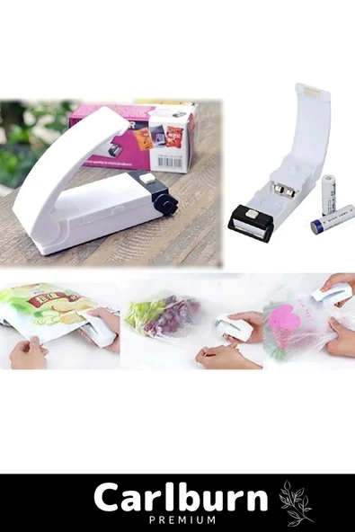 Premium Seri Pilli Yiyecekleri Taze Tutan Pratik Ağzı Açık Poşet Kapatıcı Handy Sealer - Resim 3