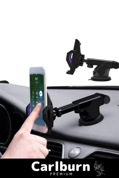 Premium Dayanıklı Vantuzlu Sağlam Çok Fonksiyonlu 360 Derece Dönebilen Teleskopik Telefon Tutucu - 2