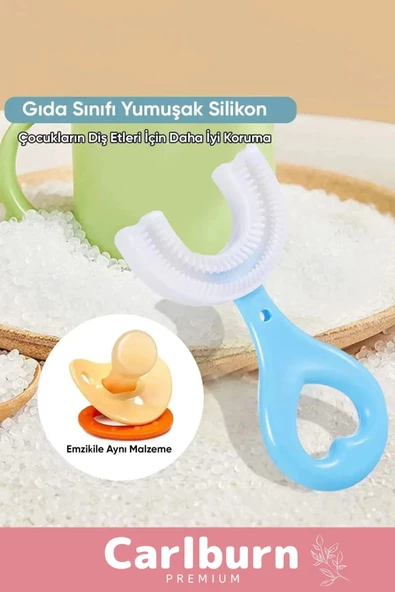Özel Üretim Pürüzsüz Yuvarlak Kenar Gıda Sınıfı Silikondan Üretilen Yumuşak Bebek Çocuk Diş Fırçası - 3
