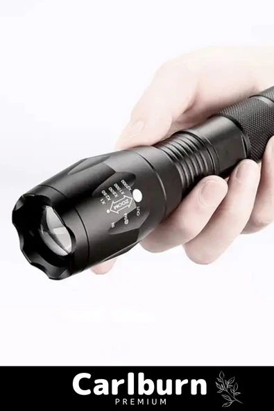 Premium Seri Ultra Yüksek Beyaz Işık 500m Menzilli Şarjlı Orijinal 800 Lümen TX6 Özel Avcı Feneri - 4