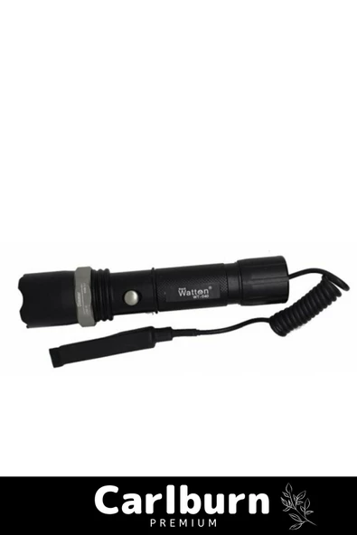 Premium 200 Metre Menzilli Beyaz Işıklı 3 Modlu Şarjlı Pilli Av Kamp Tüfek ve Bisiklet Feneri - 3