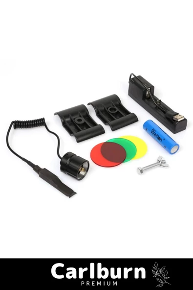 Premium Seri Dayanıklı Tek Modlu P50 Led 450 Metre Menzilli Özel Sarı Renk Tüfek Feneri - Resim 3