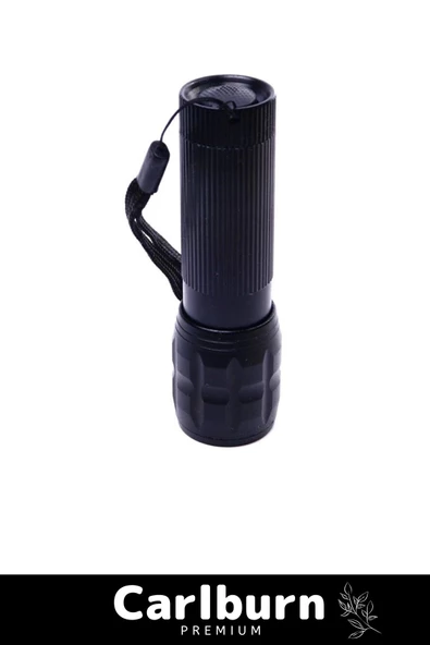 Özel Üretim 250 Metre Menzilli Beyaz Işık Pilli 3 Modlu 150 Lümen  Süper Zoomlu El Feneri - 2