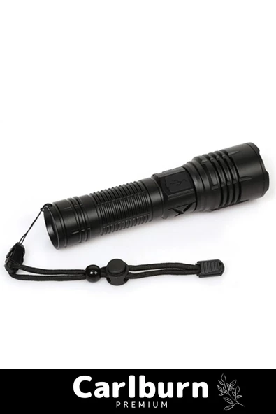 Profesyonel Üretim 750 Metre Menzilli Şarjlı Beyaz Işık 5 Modlu 3000 Lümen Güçlü El Feneri - 2