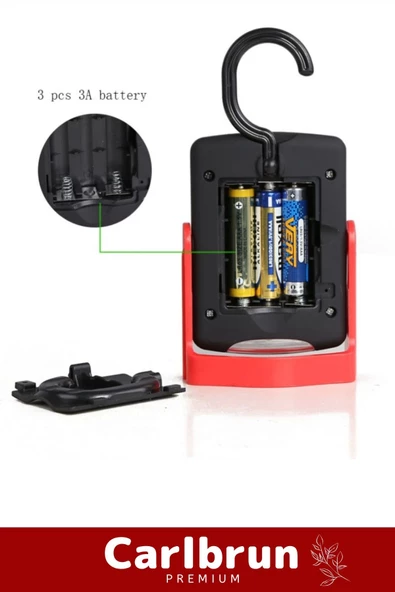 Deluxe Seri Sert Plastik Beyaz Işık 50 Metre Mesafeli Pilli 20+3 SMD Parlak Led Lamba - 3