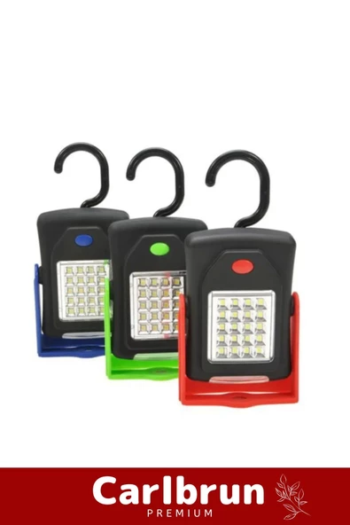 Deluxe Seri Sert Plastik Beyaz Işık 50 Metre Mesafeli Pilli 20+3 SMD Parlak Led Lamba - 4