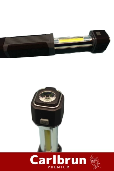 Premium Seri Beyaz Işık Ultra SOB Power Led Pilli Askılı Mıknatısla Sabitlenir Çalışma Kamp Lambası - 2