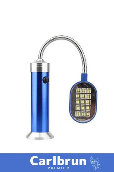 Özel Üretim Beyaz Işık Aleminyum Metal Gövde Pilli Tasarruf Özellikli 15 SMD Ledli Mıknatıslı Lamba - 3