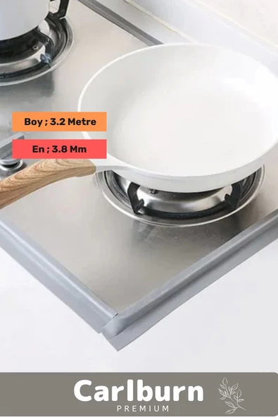 Premium Su Geçirmez Sızdırmaz Dayanıklı Pvc Yağ Kenar Küf Önleyici 3.2m Gri İzolasyon Bant 3 Adet - 4