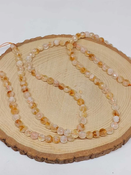 Sitrin Taşı Açık & Koyu Karışık Renk Faset Kesim Dizi 6mm (35-36cm) (52828) - Resim 3