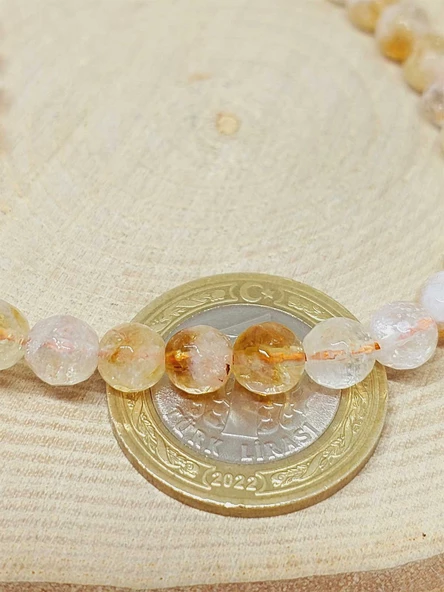 Sitrin Taşı Açık & Koyu Karışık Renk Faset Kesim Dizi 6mm (35-36cm) (52828) - Resim 2