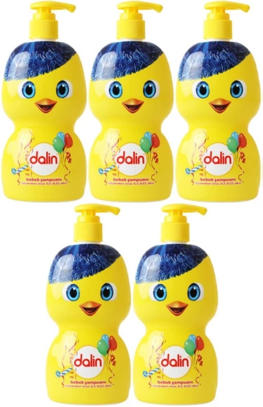 Dalin Bebek Şampuanı 500ML (Eğlen Öğren Serisi) Pompalı (5 Li Set)