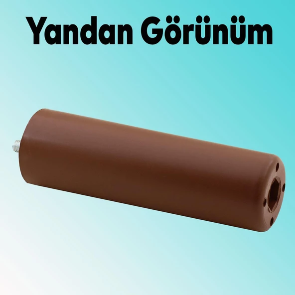 Mobilya Kanepe Koltuk Baza Yükseltme M8 Civatalı İnce Diş Destek Ayağı Ayakları Kahve 15 cm 4 Adet - 3