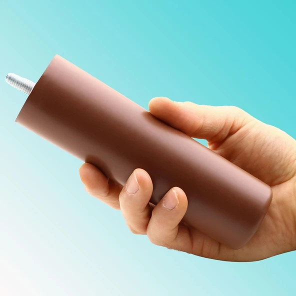 Mobilya Kanepe Koltuk Baza Yükseltme M8 Civatalı İnce Diş Destek Ayağı Ayakları Kahve 15 cm 4 Adet - 5