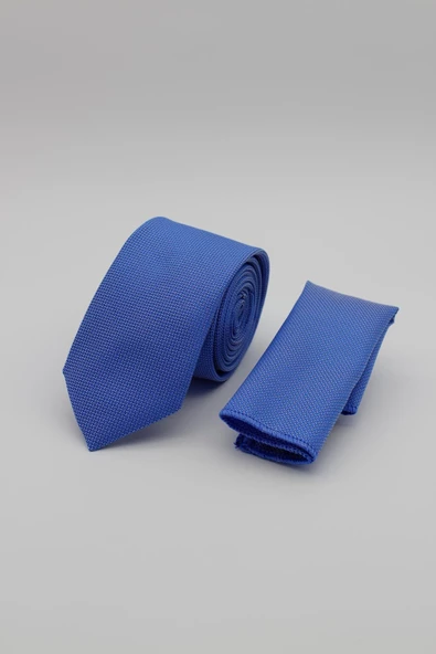 Koyu Mavi Kuş Gözü Desen 6 Cm Kravat 1090240101