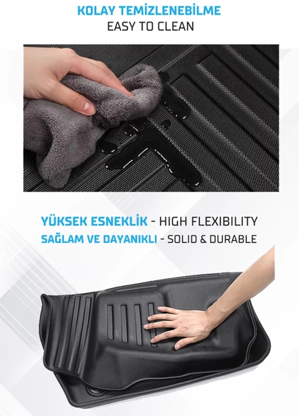 Honda Civic FE 2021 ve Sonrası 7D Havuzlu Paspas - 9