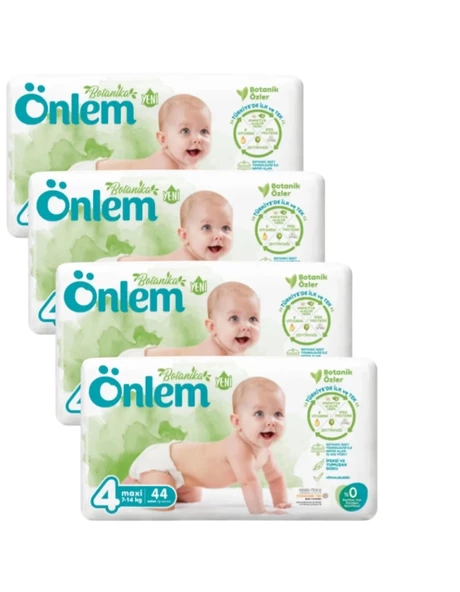 ÖNLEM Botanika Bebek Bezi Maxi 7-14 Kg 4 Beden 4 X 44 Adet