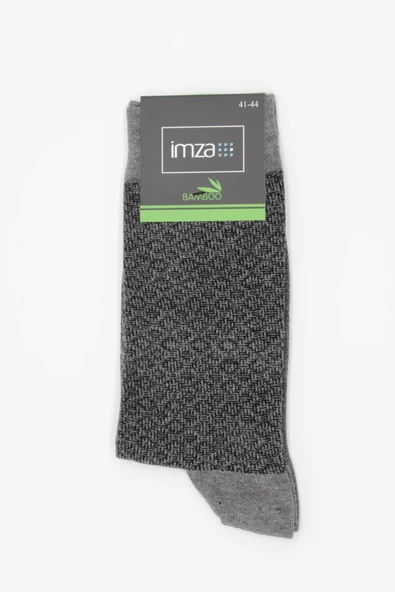 Gri Desenli Bambu Elastan Çorap 1060235108