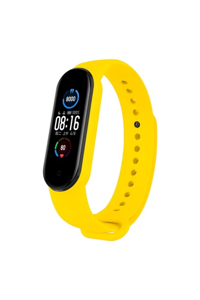 Xiaomi Mi Band 5/6 uyumlu silikon kordon