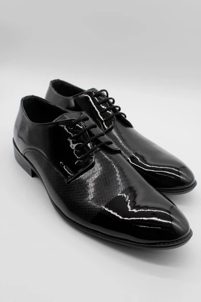 Siyah Rugan Bağcıklı Tokalı Casual Ayakkabı 1033240174 - Resim 3