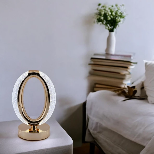 Modern Dekoratif Romantik Süsleme Masa Lambası Ledli Beyaz Sarı Soft Işıldak Şarjlı Masa Gece Lamba - 7