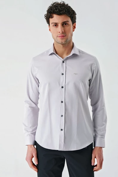 Lacivert Uzun Kollu Oxford Cepsiz Pamuklu Klasik Slim Fit Dar Kesim Gömlek 1004240235