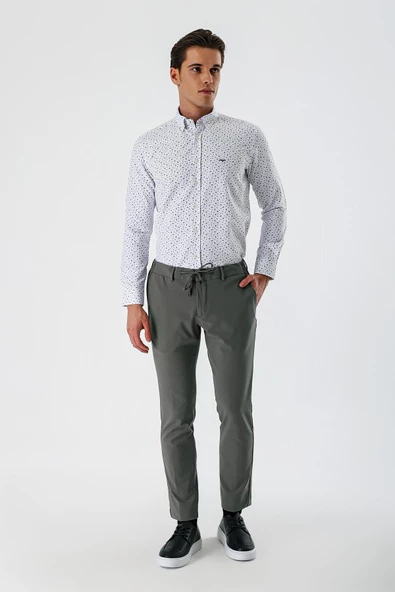 Toprak Esnek Lastikli Yandan Cepli Casual Slim Fit Jogger Pantolon 1003240155 - 4