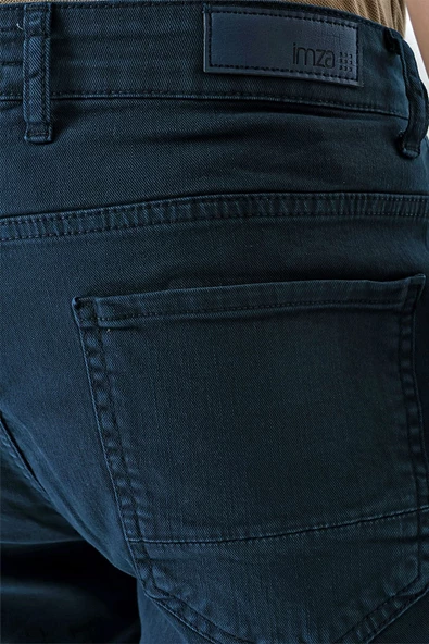 Koyu Lacivert Pamuklu 5 Cep Casual Slim Fit 5 Cep Pantolon 1003240318 - 6