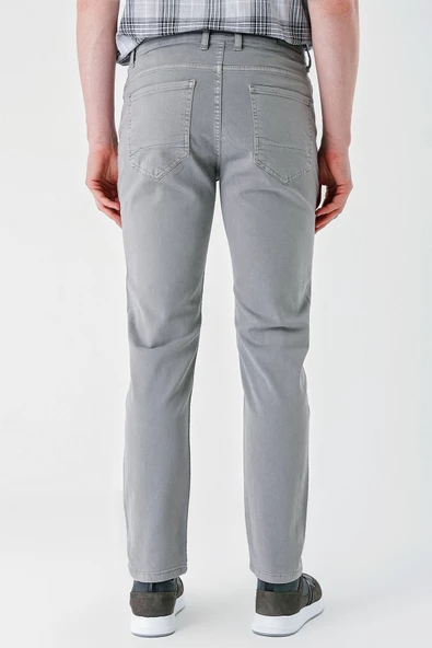 Gri Pamuklu 5 Cep Casual Slim Fit 5 Cep Pantolon 1003240318 - 5