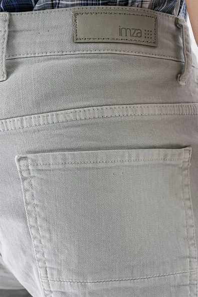 Taş Rengi Pamuklu 5 Cep Casual Slim Fit 5 Cep Pantolon 1003240318 - 8
