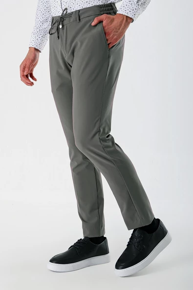 Toprak Esnek Lastikli Yandan Cepli Casual Slim Fit Jogger Pantolon 1003240155 - 5